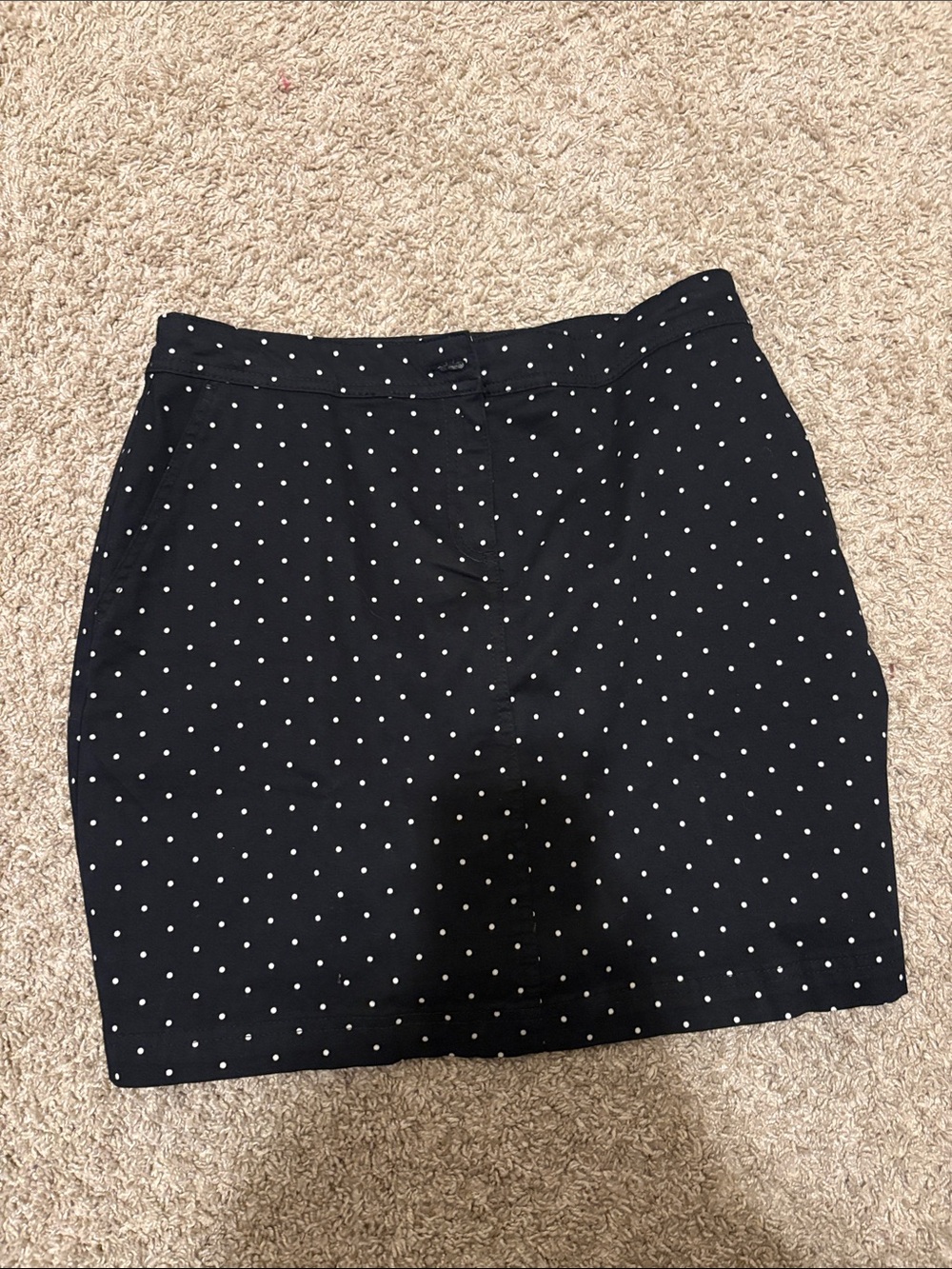 Karen Scott Black and White Polka Dot Skirt